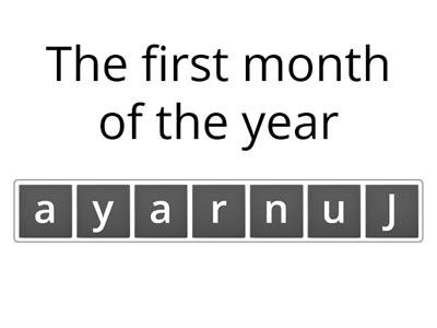 The months of the year