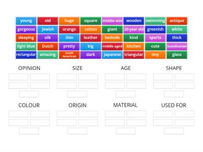 Gold B1 Preliminary Order of Adjectives U5