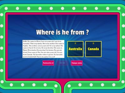 Texto de Información personal