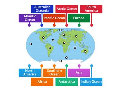 7 Continents and 5 Oceans