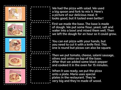 Unit 6 - Senses (Making pizza)