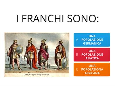 QUIZ IL REGNO DEI FRANCHI ( SINTESI)