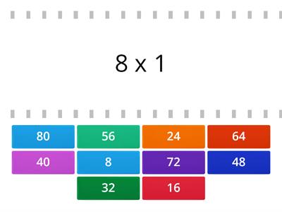 Tabla del 8