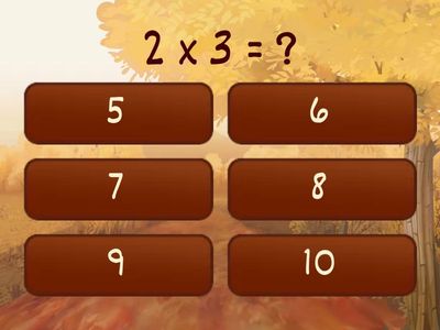 Таблиця множення і ділення на 2-6