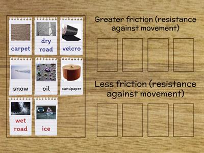 Year 3 Forces - Key Knowledge Fricition