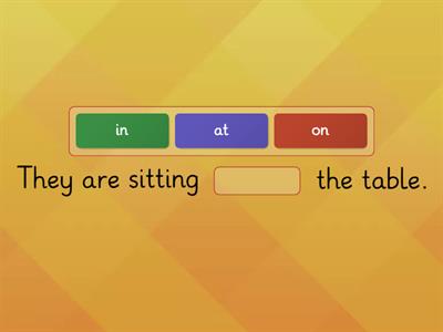 at/in/on Prepositions of Place