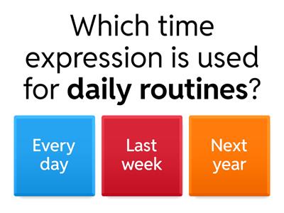 Time Expressions in Present Simple