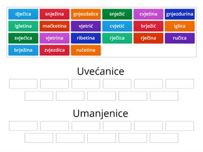 Umanjenice , uvećanice 2