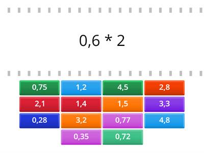 Dezimalzahlen multiplizieren