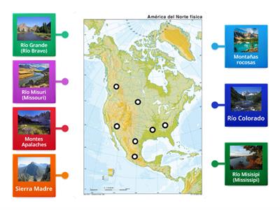 MAPA NORTEAMÉRICA FÍSICO GEOGRAFÍA