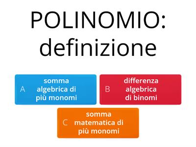 RIPASSO POLINOMI