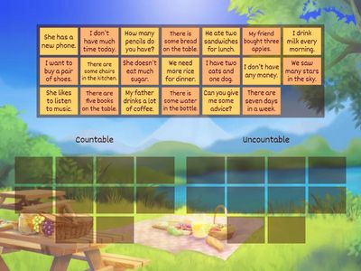 Countable and uncountable nouns 