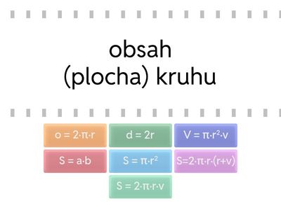 Vzorce - válec - přiřazování