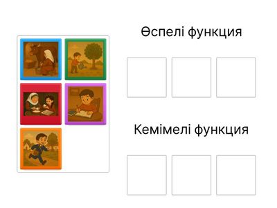 Өспелі және кемімелі функция