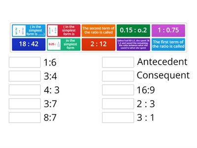 General quiz on simplifying ratio