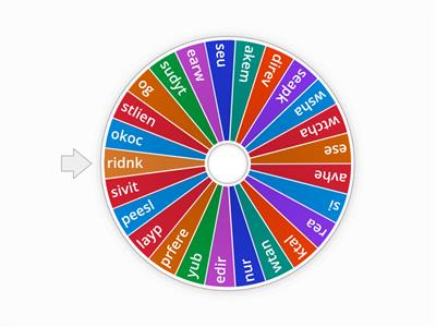 A1 Unscramble the letters and form verbs (Simple present)