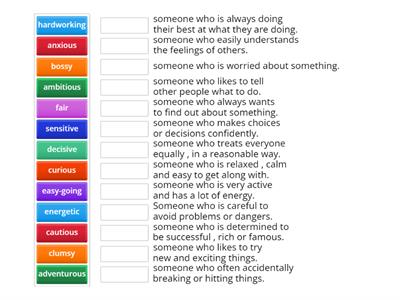 Describing character  - What does it mean ? 