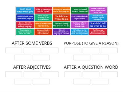 USES OF THE INFINITIVE WITH TO