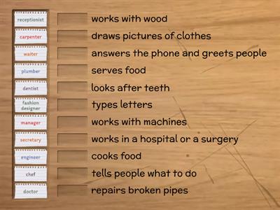 job duties (occupations and roles)