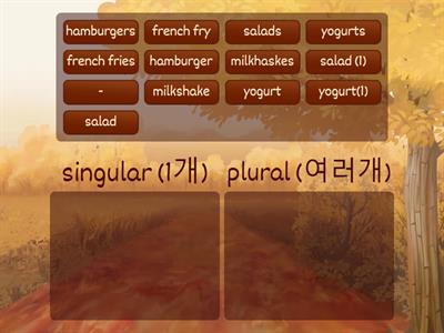 singular plural