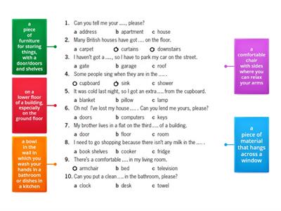 Exam Booste A2 - house and home