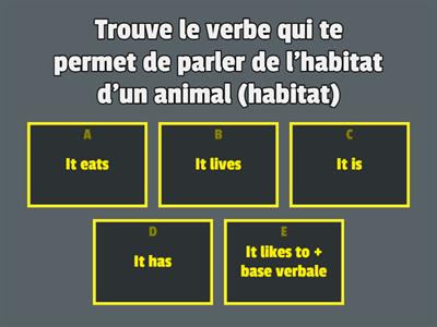 Quiz EOC animals