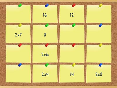 TABLAS DE MULTIPLICAR DEL 2 Y DEL 5