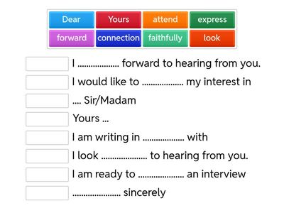 formal letter / list formalny