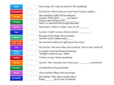 Cyrano Act 3 Scenes 9-14 Quiz