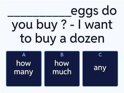 Some, any, many, much, a lot of