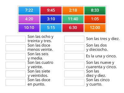 Telling time Spanish 1