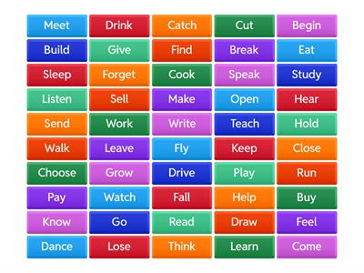 VERBS MEANINGS (SPANISH) (no photos)