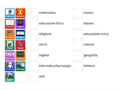 materie scolastiche tedesco - italiano