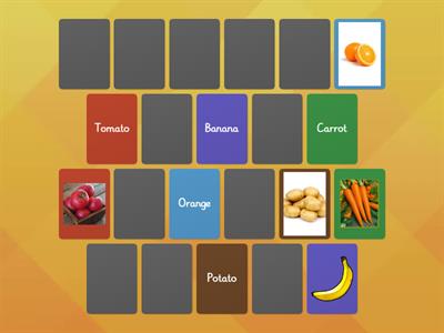 Fruits and Vegetables Memory Game