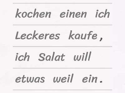 Was kaufst du im Supermarkt ein? weil/denn Grund 