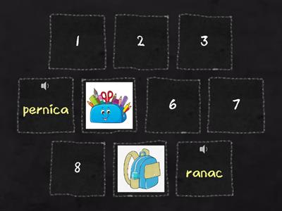 Školski pribor - memorija