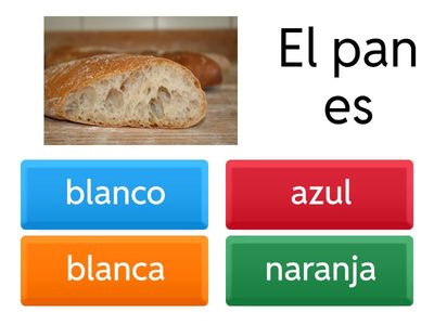 los colores + la comida