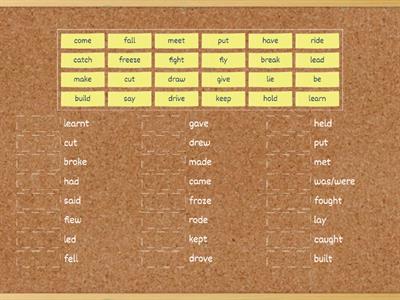 Past Simple Irregular Verbs