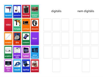 Digitális - nem digitális 3osztály
