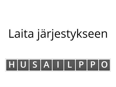 Harrastukset - laita järjestykseen