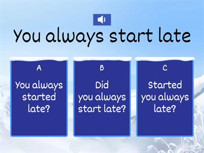 Past simple, INTERROGATIVE form