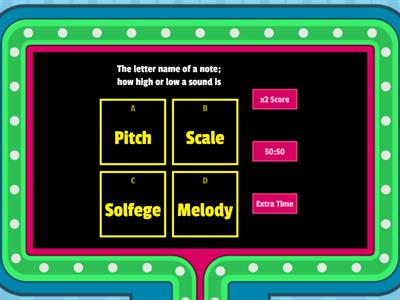 Treble Choir: Quarter 1 Vocabulary