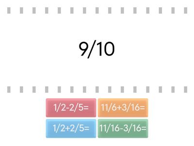 жай бөлшектерді қосу және азайту