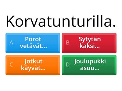  Joulu - LAUSEEN TÄYDENNYS 2 