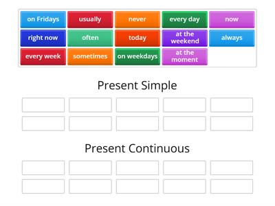 Present Simple VS Present Continuous