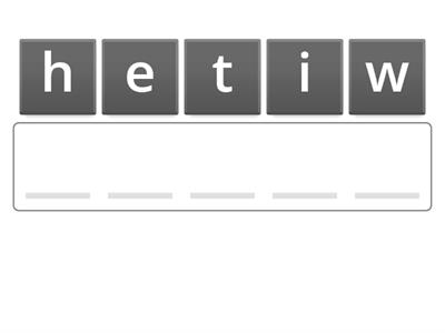 Colours: Put the letters in the correct order