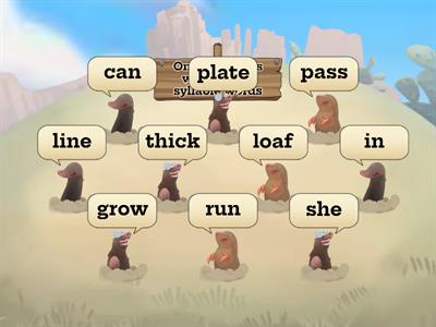 Closed Syllable Whack-a-mole