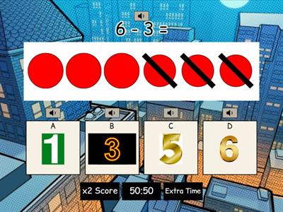 Subtraction within 10 (Audio/Pics)