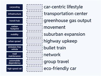 IELTS Transportation Match-Up