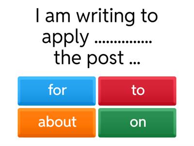 Letter of application